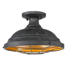 Golden Canada 7312-SF BP - Golden Lighting Bartlett 2-light Semi-Flush Mount in Black Patina